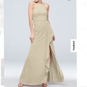 David’s Bridal Bridesmaid Dress Size 10 Champagne Brand New with Tags
